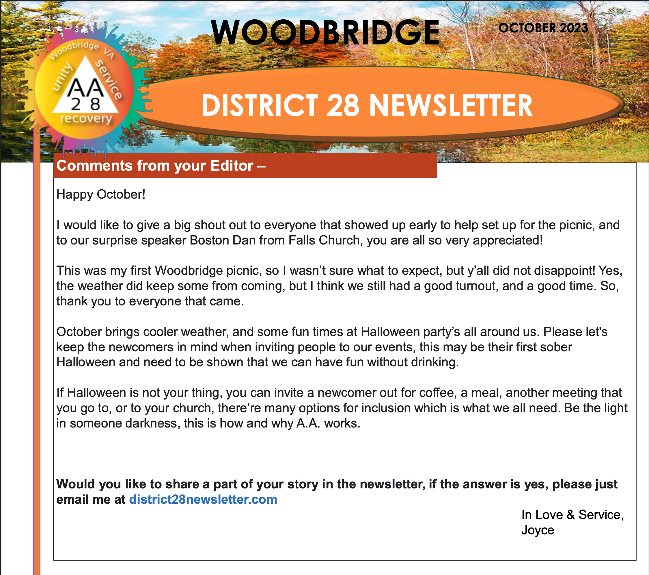 October 2023 Newsletter Thumbnail